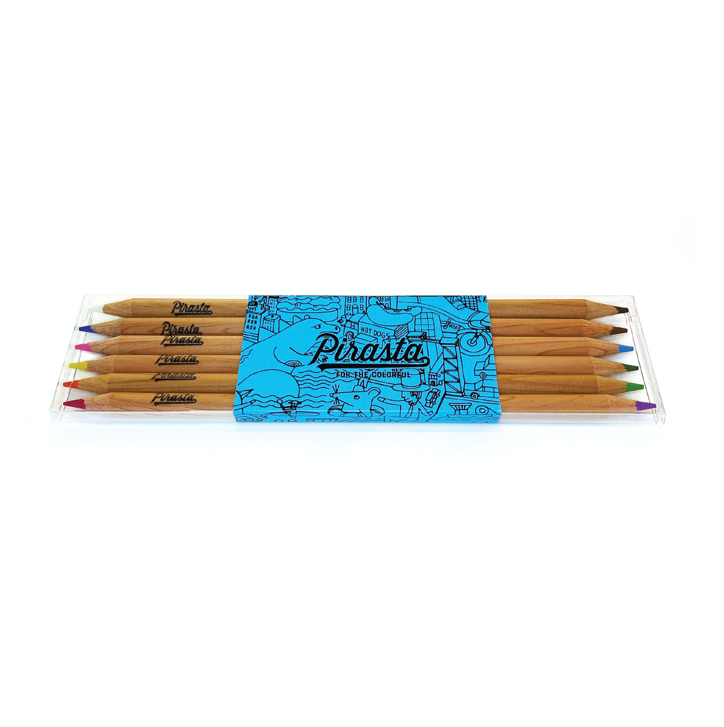 6 Dual Colored Pencils